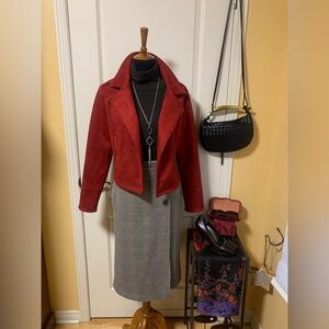 Philosophy faux suede/leather moto jacket